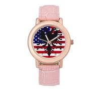 Orologio da polso da donna con bandiera degli Stati Uniti d'America, alla moda, con cinturino morbido, regalo per compleanni, San Valentino, Stile:, regular, MHXYZHW