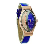 Orologio da polso da donna con cinturino a quadrante piccolo ellisse semilunare tipo orologio da polso Ft500wc-1bvcf, Blu, One Size