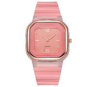 Orologio da polso da donna con quadrante al quarzo, cinturino in silicone, per uomini e donne, per studenti, F, misura unica