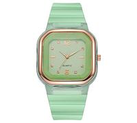 Orologio da polso da donna con quadrante al quarzo, cinturino in silicone, per uomini e donne, per studenti, H, misura unica