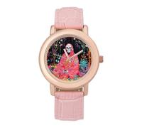 Orologio da polso da donna con scheletro, per meditazione, alla moda, con cinturino morbido, regalo per compleanni, San Valentino