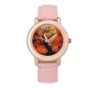 Orologio da polso da donna con teschio di morte, albero e luna, con pietra tombale, cinturino morbido, regalo per compleanni, San Valentino