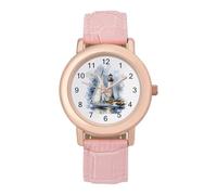 Orologio da polso da donna con torre faro e barca a vela, alla moda, con cinturino morbido, regalo per compleanni e San Valentino, Stile:, regular, MHXYZHW