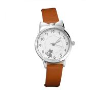 Orologio da polso da donna coreano, casual, al quarzo, alla moda, con gatto bianco, Caff, misura unica