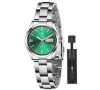 Orologio da polso da donna in acciaio inossidabile con cinturino al quarzo, analogico, orologio da donna, Lyndee,