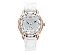 Orologio da polso da donna, in pelle, al quarzo, alla moda, con numeri grandi