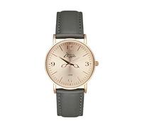 Orologio da polso da donna, stile Annie, parrucchiere, estetista, infermiere, infermiere, forbici, con cinturino in vera pelle, colore grigio oro rosa