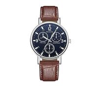 Orologio da polso da uomo, analogico, casual, con cinturino Newv, al quarzo, in pelle, orologio da uomo, in silicone, orologi da donna, Marrone, misura unica