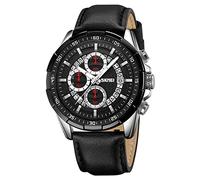 Orologio da polso da uomo, classico, elegante, sportivo, alla moda, casual, regalo elegante, impermeabile fino a 30 m, orologio luminoso con data automatica, L Nero, 2.01*1.89*0.58inches, classico
