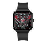 Orologio da polso da uomo e da donna, creativo, alla moda, con cinturino in silicone, quadrato, orologio sportivo con quadrante grande, impermeabile, per sport all'aria aperta, analogico al quarzo