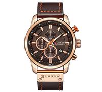 Orologio da polso da uomo, impermeabile, stile militare, multifunzionale, al quarzo, colore: oro