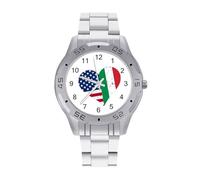 Orologio da polso da uomo italiano con cuore americano alla moda in acciaio inox orologi da polso personalizzati facili da leggere per le donne