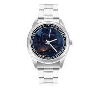 Orologio da polso da uomo, stile casual, con cinturino in acciaio inox, in lega, al quarzo, con barca a vela, Stile:, regular, Bracciale