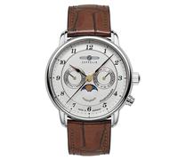 Orologio Da Polso Da Uomo Zeppelin Friedrichshafen Fase Lunare Braun 8536-1