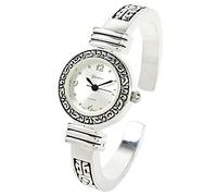 Orologio da polso decorato in stile occidentale argento per le donne
