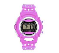 Orologio da polso digitale a LED, elettronico, analogico, sportivo, analogico, per bambini, Viola, One Size, Cinturino