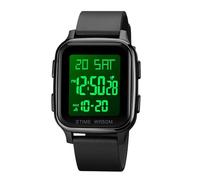 Orologio da polso digitale da uomo dal design elegante e quadrato, comodo cronometro alla , compagno di tutti i giorni, alta qualità, comfort preciso, elegante cassa rettangolare per il libe