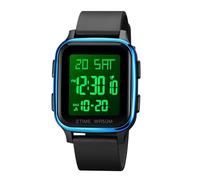 Orologio da polso digitale, impermeabile, a LED, unisex, orologio da polso digitale, per papà, marito, fidanzato, moglie, fidanzata, compleanno, Natale, Capodanno, appuntamenti, pendolarismo, Blu
