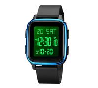 Orologio da polso digitale, quadrato, comodo, alla , con cinturino sottile elettronico, schermo trasparente, da indossare tutti i giorni, design leggero, aspetto moderno, display 'ora per