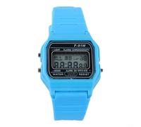 Orologio da polso elettronico, in acciaio inossidabile, 7 x 7 x 3 cm, 21 g, multifunzione, con display che si illumina al buio, da indossare tutti i giorni, colore: verde