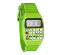 Orologio da polso elettronico in silicone, multi tempo, calcolatrice, per donne non vedenti, Verde, One Size