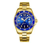 OROLOGIO DA POLSO LONGBO 80430G UOMO QUARZO IMPERMEABILE DATA ELEGANTE DORATO BL