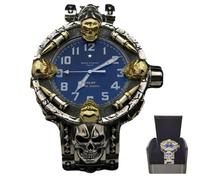 Orologio da polso misterioso con teschio e proiettile proibito, con scatola regalo, regali di Natale