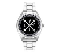 Orologio da polso motivazionale per sollevamento pesi, al quarzo, in acciaio inox, con numeri arabi, per uomo e donna, Stile:, regular, MHXYZHW