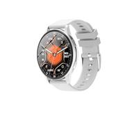 Orologio da polso multifunzione, schermo da 5,2 cm, impermeabile, monitoraggio dell'attività, notifiche intelligenti, cinturino sportivo rosa/nero (cinturino grigio)