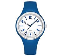 Orologio da polso per ragazze e ragazzi e bambini, con lancette illuminate, analogico, impermeabile, per l'apprendimento dell'età 5-14 bambini, per l'apprendimento del tempo, rosa, oro, elegante, Blu