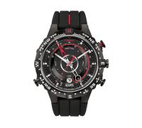 OROLOGIO DA POLSO TIMEX T2N720 con termometro, bussola e indicatore delle maree, Nero con dettagli rossi e bianchi