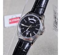 Orologio da polso/tracking Casio MTP-1370L-1A da uomo in pelle