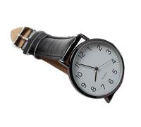 Orologio da polso unisex in pelle per contare i passi, per donne, Nero , One Size
