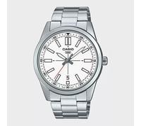 Orologio da polso uomo al quarzo CASIO MTP-VD02D-7E | Quadrante bianco, cintu...