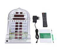 Orologio da preghiera TOPINCN Allarme islamico automatico Allarme preghiera digitale Allarme retroilluminazione Display LCD Orologio da parete Home Room Decor Spina europea oro