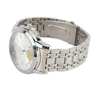 Orologio da Quarzo Analogico Maschile, Cinghia Regolabile Resistente all'acqua Versatile Orologio in Acciaio Inossidabile Facile da Leggere per gli Uomini Quotidianamente (Quadrante bianco