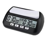 Orologio da scacchi con sveglia, timer portatile multifunzione 3 in 1, timer elettronico compatto, contaore per giochi da tavolo e scacchi.