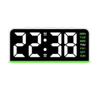 Orologio da scrivania intelligente con display della temperatura, perfetto per organizzare gli orari familiari e le abitudini quotidiane (W-verde)