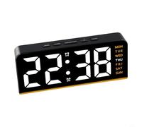 Orologio da scrivania intelligente con display della temperatura, perfetto per organizzare gli orari familiari e le abitudini quotidiane (B-arancione)