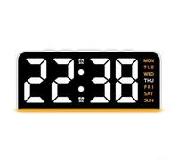 Orologio da scrivania intelligente con display della temperatura, perfetto per organizzare gli orari familiari e le abitudini quotidiane (W-arancione)