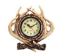 Orologio da scrivania, orologio da tavolo decorativo con corna a batteria, orologio a corno per caminetto, soggiorno, camera da letto