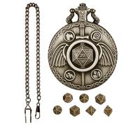 Orologio da tasca a cubo vintage - divertenti giochi da tavolo Steampunk | Set squisito giochi retrò per feste, picnic, gioco di ruolo in miniatura in metallo