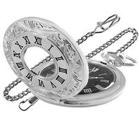 Orologio da tasca da uomo con cinturino in scala digitale romana, orologio da tasca al quarzo da uomo, orologio da tasca al quarzo con catena per uomo, PK060804-Nastro