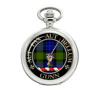 Orologio da Tasca Gunn Scottish Clan Ravel Quarzo ARGENTO Hunter Completo 1 PZ