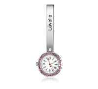 Orologio da Tasca Infermiera Personalizzato Orologio da Infermiera con Nome Clip-on Donna Orologio da Tasca Squisito al Quarzo Digitale Portatile per Della Mamma Regalo (Argento #3)
