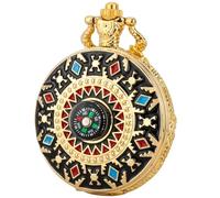 orologio da tasca, Orologio da tasca a catena sottile con bussola, orologio da regalo, orologio da tasca con movimento al quarzo, orologio da tasca con collana, orologio a catena con ciondolo, adatto