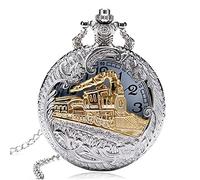 Orologio da tasca, Orologio da tasca Orologio da tasca vintage Bacchetta magica Ciondolo Quarzo Catena sottile in oro Collana frontale cava Flip Orologio da tasca nero con quadrante bianco (Colore : A