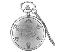 Orologio da Tasca, Orologio da Tasca Orologio in Bronzo retrò Occhiali da Fulmine Orologio da Tasca al Quarzo Collana Occhiali Flash Ciondolo Grafico Catena Arte Regali Antichi (Color : Gold) ( Color