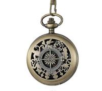 Orologio da tasca retrò con bussola, catena da cintura da trekking e bussola da campeggio - Per gli appassionati di vela