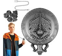 Orologio da tasca, set di dadi portatili, giocattolo cubo con cassa 'orologio da tasca, gioco da tavolo Steampunk, 7 pezzi, cubi in metallo, piccoli cubi, accessori per tavolo